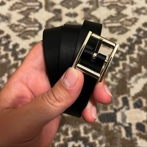 Reversible Belt with Silver Buckle Closure